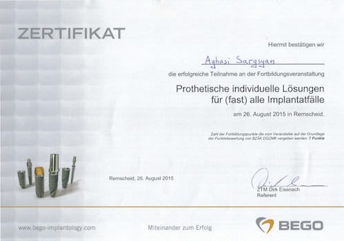 Bego_Zertifikat_Implantatprothetik